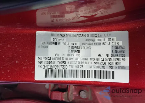 2017 Toyota Yaris Ia z USA, uszkodzony, nr VIN 3MYDLBYV0HY177610